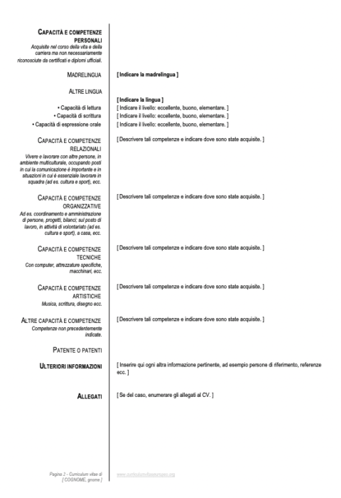 Curriculum vitae lunghezza image